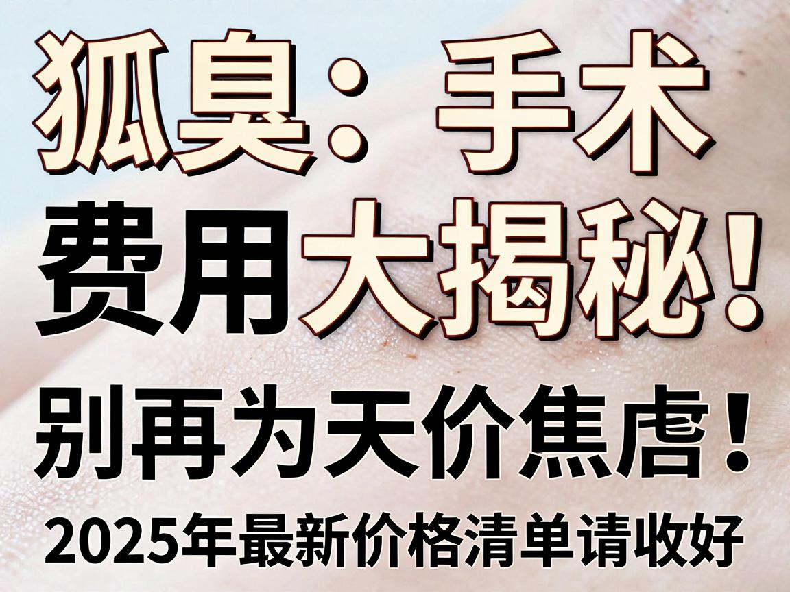 狐臭手术费用大揭秘,别再为天价焦虑,这份2025年最新价格清单请收好 狐臭手术费用大揭秘,别再为天价焦虑,这份2025年最新价格清单请收好
