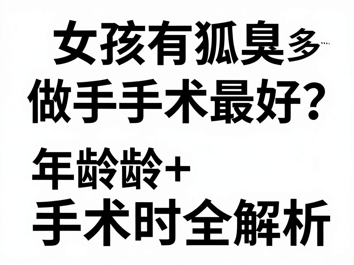 女孩有狐臭多大年龄做手术最好?年龄+手术时机全解析 女孩有狐臭多大年龄做手术最好?年龄+手术时机全解析