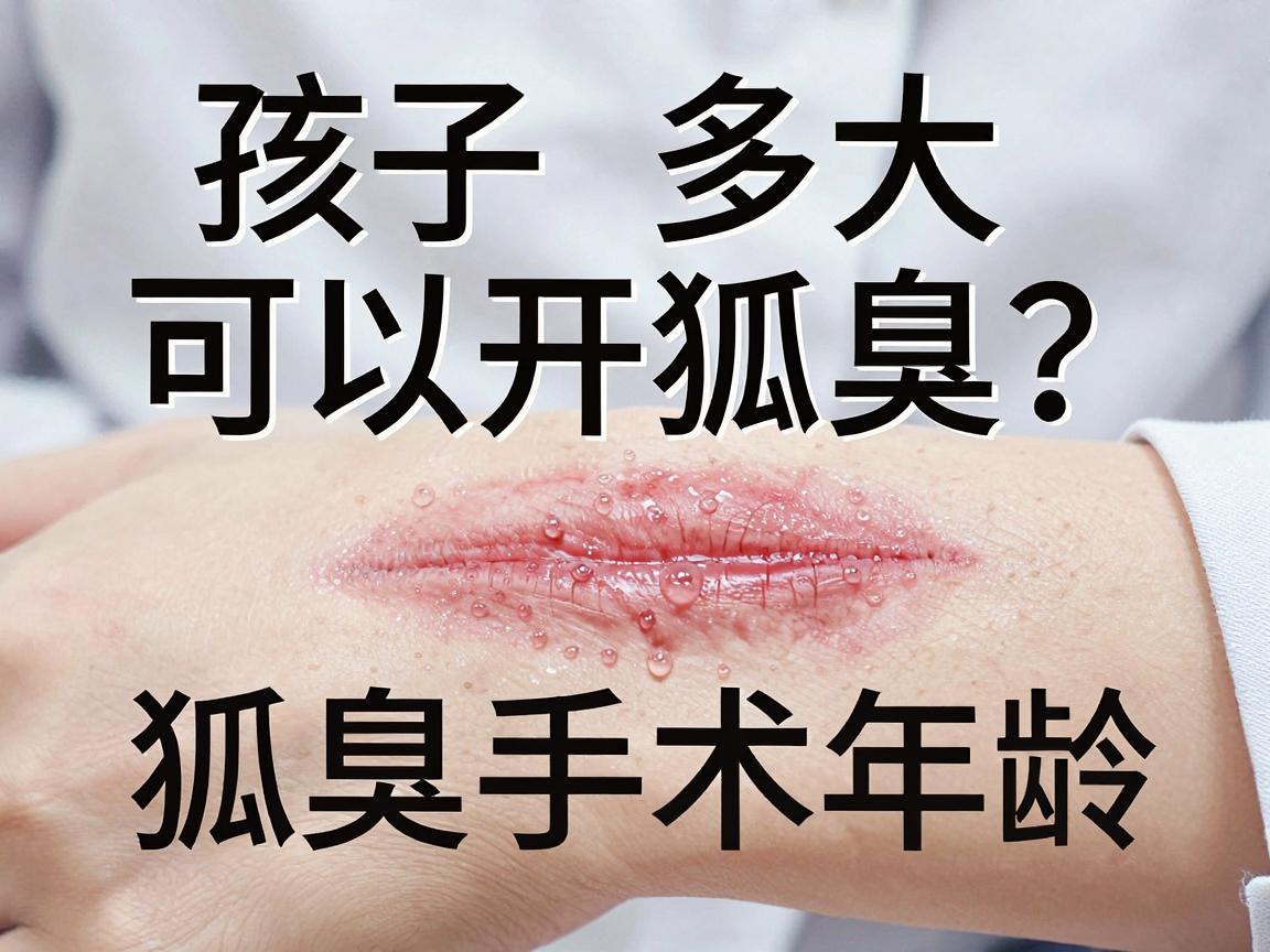 孩子多大可以开狐臭?狐臭手术年龄,家长必看的关键节点 孩子多大可以开狐臭?狐臭手术年龄,家长必看的关键节点
